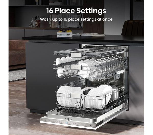 HISENSE HV673C61UK Full-size Fully Integrated WiFi-enabled Dishwasher
