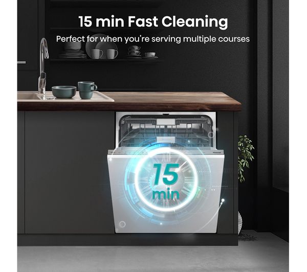HISENSE HV673C61UK Full-size Fully Integrated WiFi-enabled Dishwasher
