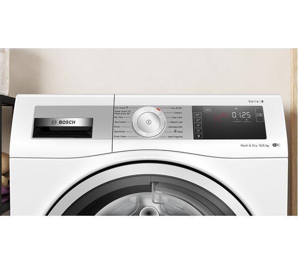 BOSCH Series 8 WDU8H541GB WiFi-enabled 10 kg Washer Dryer - White