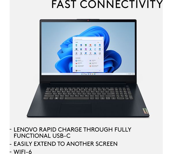 LENOVO IdeaPad 3i 17.3" Laptop - Intel® Core™ i3 128 GB SSD Blue