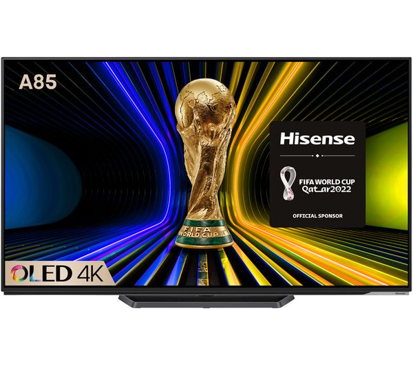 HISENSE 55A85HTUK 55" Smart 4K Ultra HD HDR OLED TV with Google Assistant & Amazon Alexa