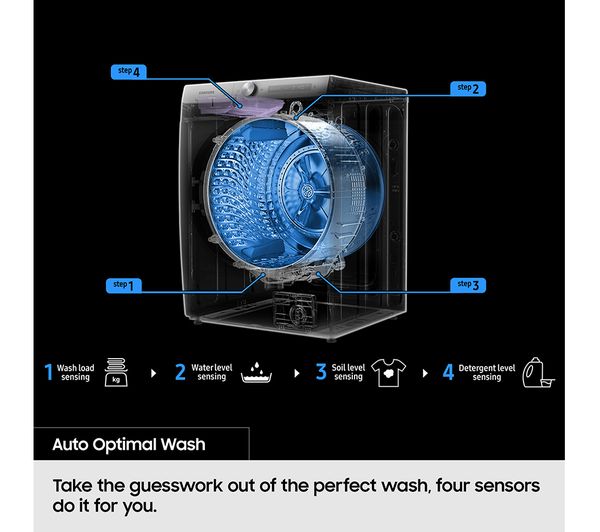 SAMSUNG Bespoke Series 8 QuickDrive + SpaceMax WW11BB944DGH S1 WiFi-enabled 11 kg 1400 Spin Washing Machine - White