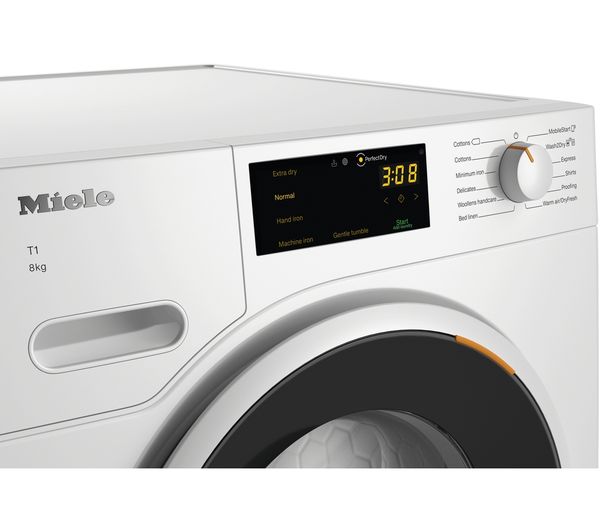 MIELE T1 TWD260WP WiFi-enabled 8 kg Heat Pump Tumble Dryer - White