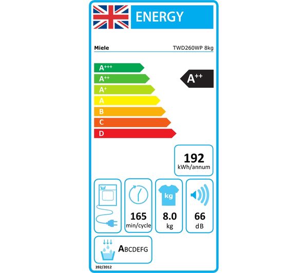 MIELE T1 TWD260WP WiFi-enabled 8 kg Heat Pump Tumble Dryer - White