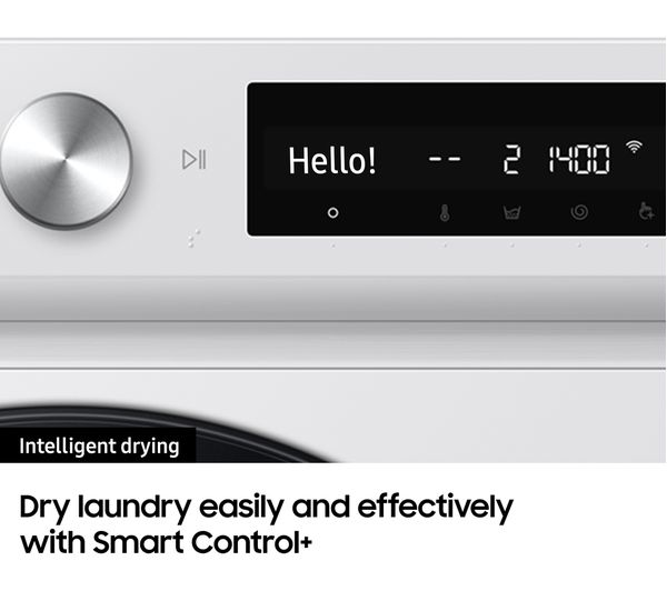 SAMSUNG Bespoke Series 5+ OptimalDry DV90BB5245AW S1 WiFi-enabled 9 kg Heat Pump Tumble Dryer - White
