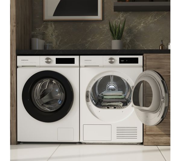 SAMSUNG Bespoke Series 5+ OptimalDry DV90BB5245AW S1 WiFi-enabled 9 kg Heat Pump Tumble Dryer - White
