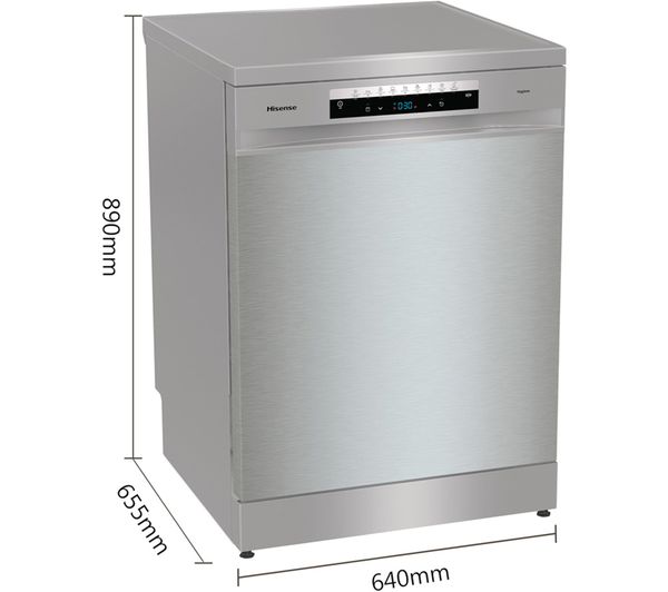 HISENSE HS673C60XUK Full-size WiFi-enabled Dishwasher - Stainless Steel