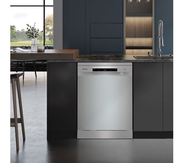 HISENSE HS673C60XUK Full-size WiFi-enabled Dishwasher - Stainless Steel