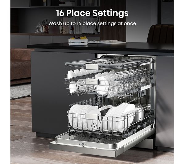 HISENSE HS673C60XUK Full-size WiFi-enabled Dishwasher - Stainless Steel