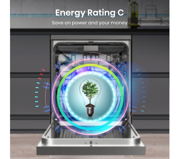 HISENSE HS673C60XUK Full-size WiFi-enabled Dishwasher - Stainless Steel