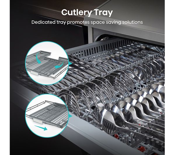 HISENSE HS673C60XUK Full-size WiFi-enabled Dishwasher - Stainless Steel