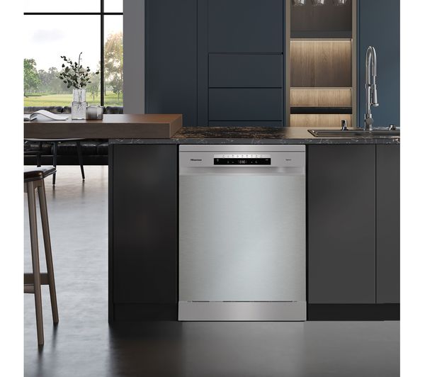 HISENSE Auto Dose HS693C60XADUK Full-size WiFi-enabled Dishwasher - Stainless Steel