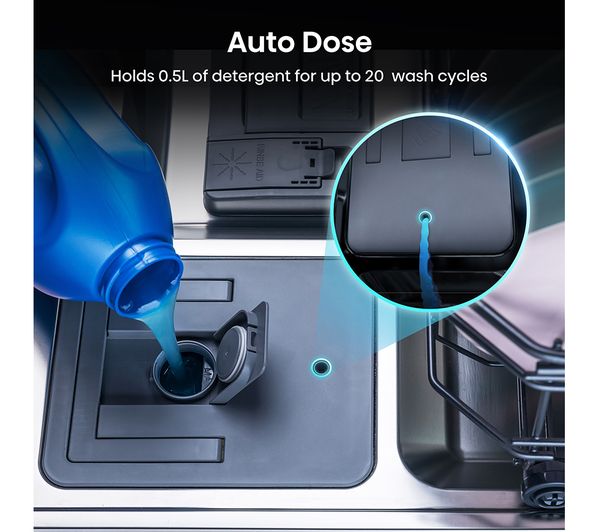 HISENSE Auto Dose HS693C60XADUK Full-size WiFi-enabled Dishwasher - Stainless Steel