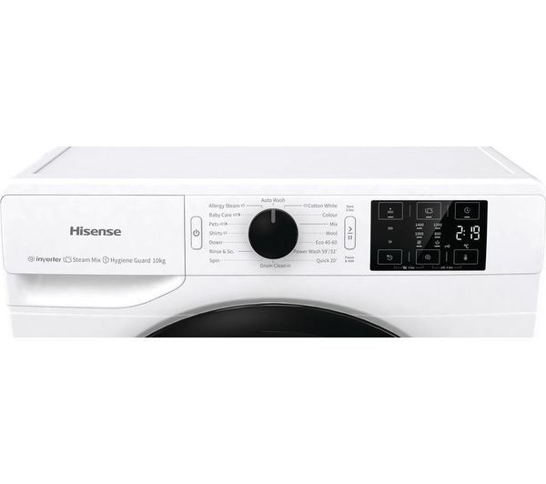HISENSE 3+ Series WFGC101439VM 10 kg 1400 Spin Washing Machine - White