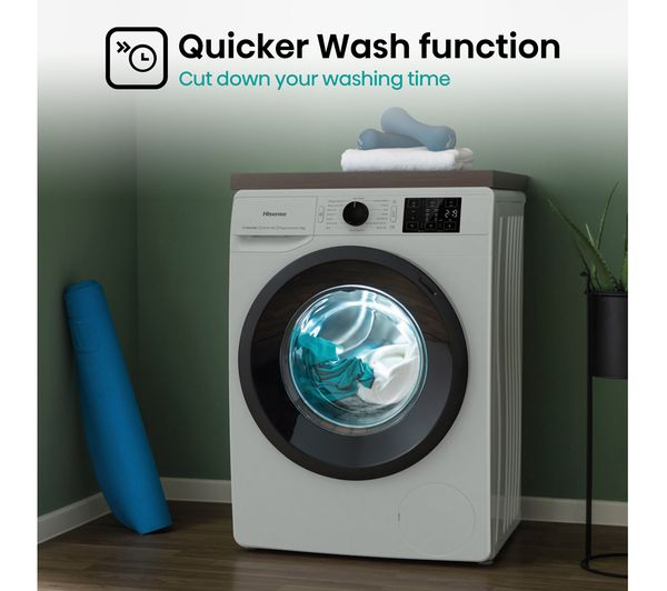 HISENSE 3+ Series WFGC101439VM 10 kg 1400 Spin Washing Machine - White