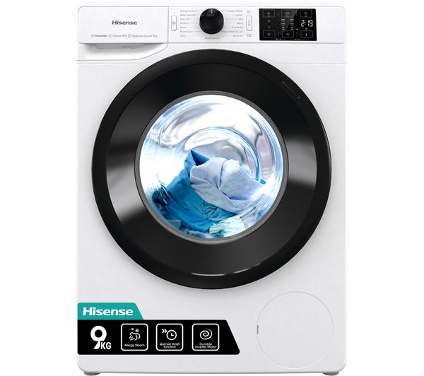 HISENSE 3+ Series WFGC901439VM 9 kg 1400 Spin Washing Machine - White