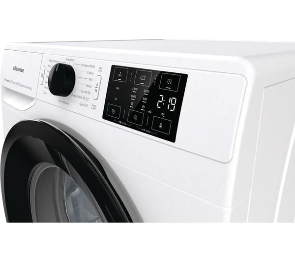 HISENSE 3+ Series WFGC901439VM 9 kg 1400 Spin Washing Machine - White