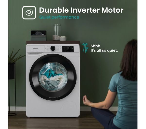 HISENSE 3+ Series WFGC901439VM 9 kg 1400 Spin Washing Machine - White
