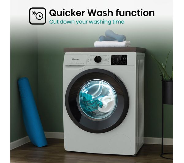 HISENSE 3+ Series WFGC901439VM 9 kg 1400 Spin Washing Machine - White
