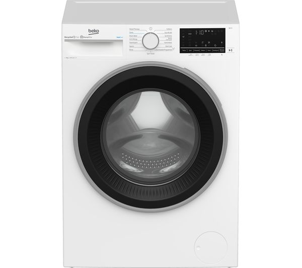 BEKO Pro IronFast RecycledTub B3W5841IW Bluetooth 8 kg 1400 Spin Washing Machine - White