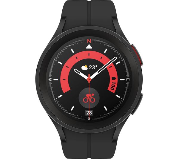 SAMSUNG Galaxy Watch5 Pro 4G with Bixby & Google Assistant - Black Titanium 45 mm