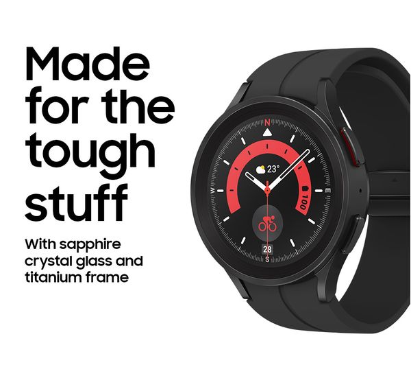 SAMSUNG Galaxy Watch5 Pro 4G with Bixby & Google Assistant - Black Titanium 45 mm
