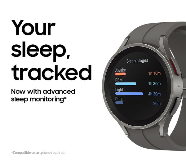 SAMSUNG Galaxy Watch5 Pro 4G with Bixby & Google Assistant - Black Titanium 45 mm
