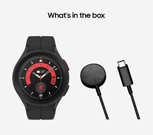 SAMSUNG Galaxy Watch5 Pro 4G with Bixby & Google Assistant - Black Titanium 45 mm