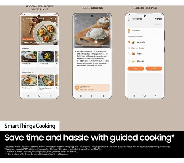 SAMSUNG Series 4 Dual Cook NV7B44205AS U4 Electric Smart Oven - Stainless Steel