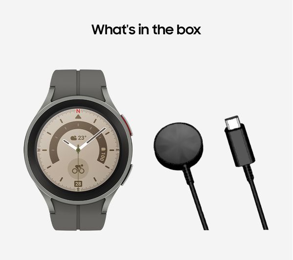 SAMSUNG Galaxy Watch5 Pro 4G with Bixby & Google Assistant - Grey Titanium 45 mm
