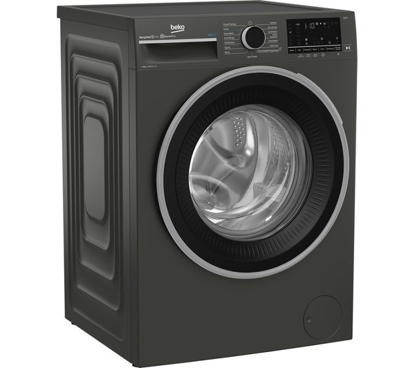 BEKO IronFast RecycledTub B3W5841IG Bluetooth 8 kg 1400 Spin Washing Machine - Graphite
