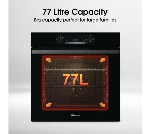HISENSE BI64211PB Electric Pyrolytic Oven - Black