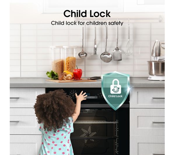 HISENSE BI64211PB Electric Pyrolytic Oven - Black