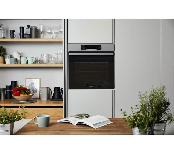 HISENSE BI64211PX Electric Pyrolytic Oven - Black & Stainless Steel