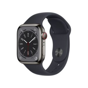 APPLE Watch Series 8 Cellular - Graphite with Midnight Sports Band 41 mm