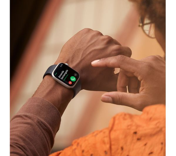 APPLE Watch Series 8 Cellular - Graphite with Midnight Sports Band 41 mm