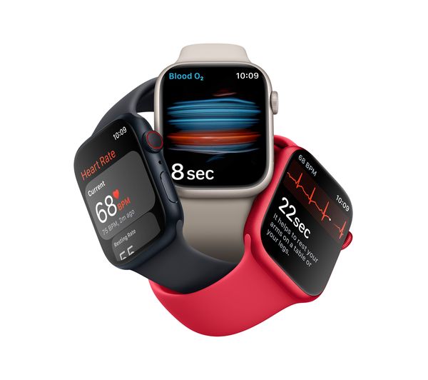 APPLE Watch Series 8 Cellular - Graphite with Midnight Sports Band 41 mm