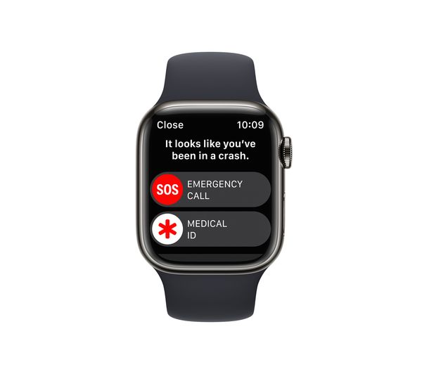 APPLE Watch Series 8 Cellular - Graphite with Midnight Sports Band 41 mm