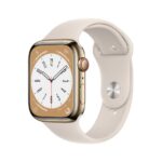 APPLE Watch Series 8 Cellular - Gold with Starlight Sports Band  45 mm