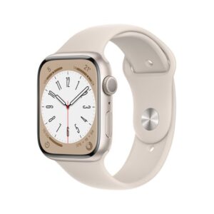 APPLE Watch Series 8 Cellular - Starlight with Starlight Sports Band 45 mm