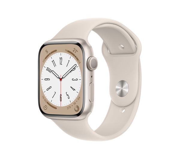 APPLE Watch Series 8 Cellular - Starlight with Starlight Sports Band 45 mm