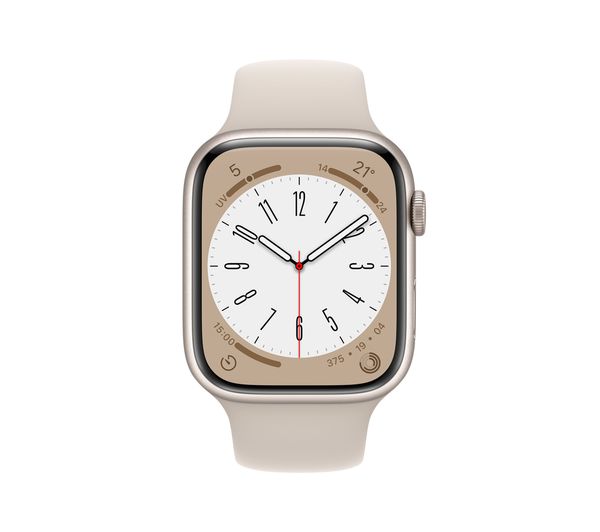 APPLE Watch Series 8 Cellular - Starlight with Starlight Sports Band 45 mm