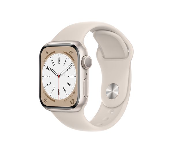 APPLE Watch Series 8 Cellular - Starlight with Starlight Sports Band 41 mm