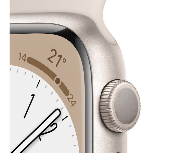 APPLE Watch Series 8 Cellular - Starlight with Starlight Sports Band 41 mm