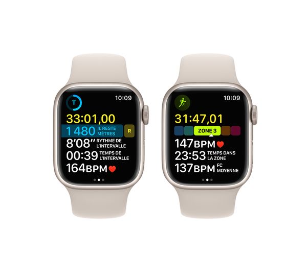 APPLE Watch Series 8 Cellular - Starlight with Starlight Sports Band 41 mm