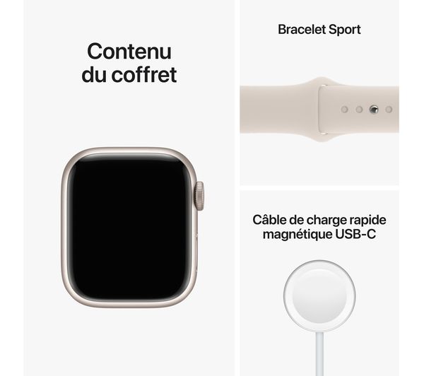 APPLE Watch Series 8 Cellular - Starlight with Starlight Sports Band 41 mm