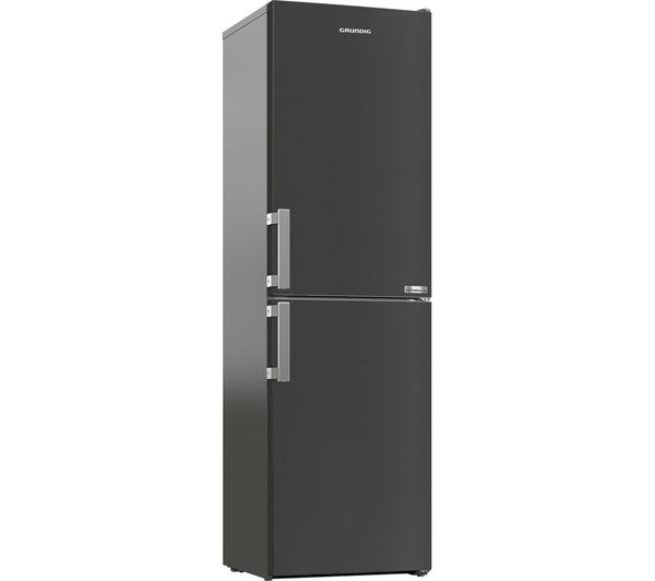 GRUNDIG VitaminZone GKN4582VPZ 50 50 Fridge Freezer - Black Steel