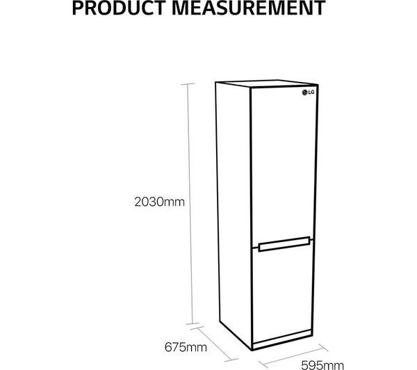 LG Centum GBB92MCABP Smart 70 30 Fridge Freezer - Matte Black