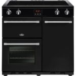 BELLING Farmhouse 90Ei Electric Range Cooker - Black & Chrome