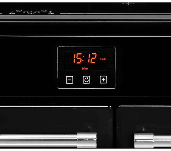 BELLING Farmhouse 90Ei Electric Range Cooker - Black & Chrome